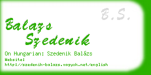 balazs szedenik business card